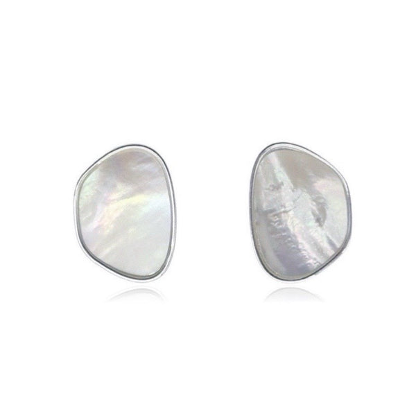 High Sense Natural White Fritillary Stud Earrings