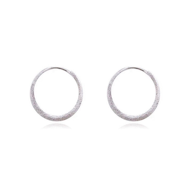 Fashionable New Sterling Silver Fine Flash Hoop Earrings