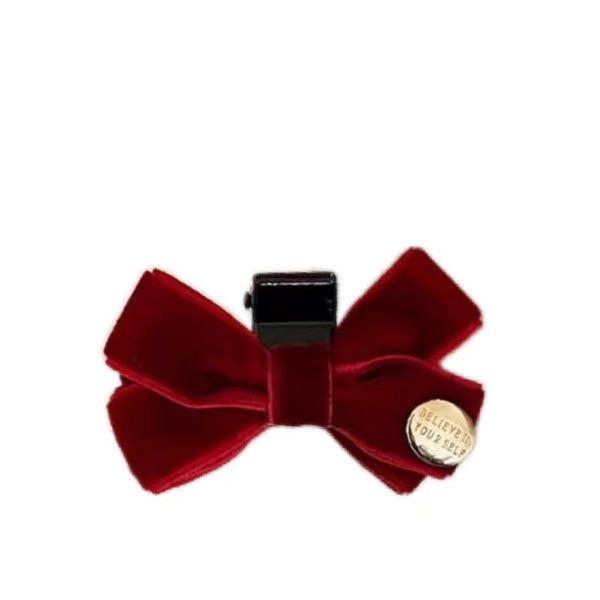 Vintage Temperament Fashion Velvet Bow Grab Clip