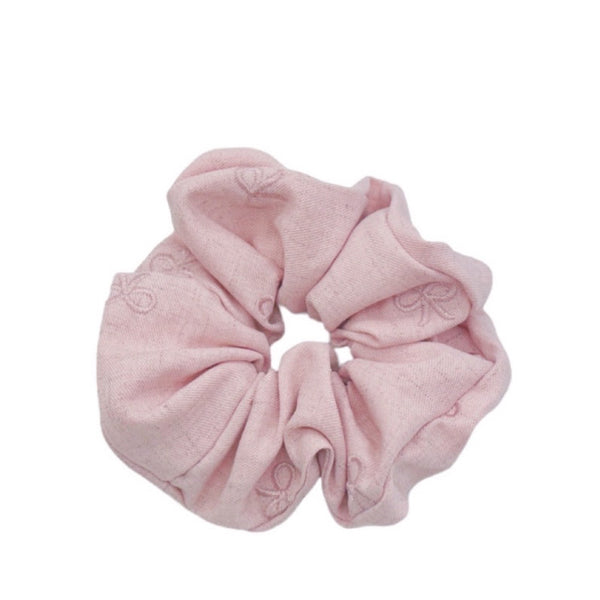 Sweet Fashion Delicate Temperament Embroidery Bow Large Scrunchie