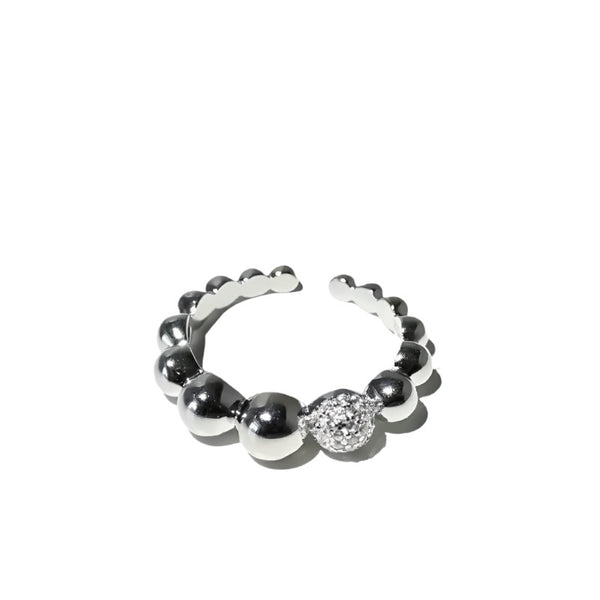 High Sense Simple Fashion Refined Temperament Round Bead Rings